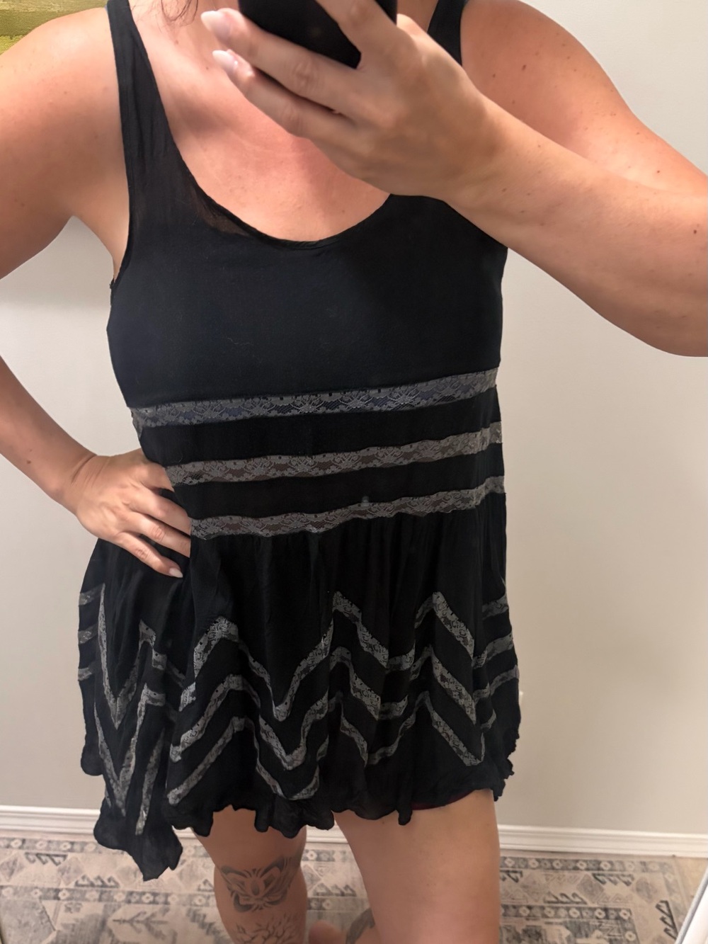 🍒2/$50 Intimately Free People Black Tunic